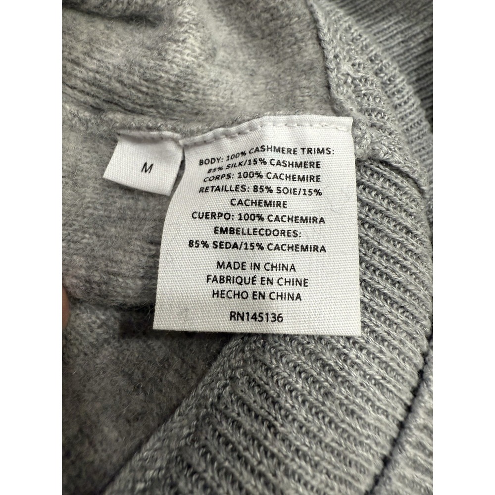NAADAM Layered 100% Cashmere Hoodie Oversized Sweater in Grey Color sz M $465 - Picture 6 of 10
